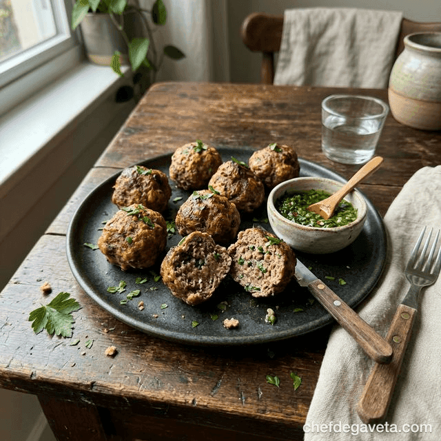 Bolinho de Carne Moída Fit no Forno, organizado em pote de marmita — marmitas da semana, fit
