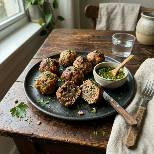 Bolinho de Carne Moída Fit no Forno