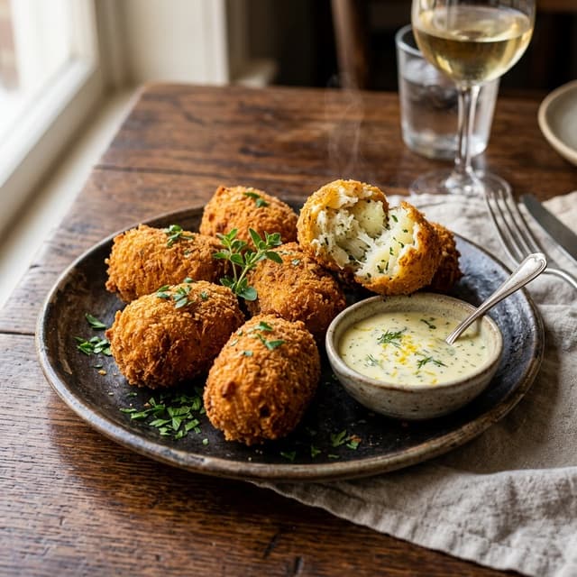 Bolinho de Bacalhau Empanado na Air Fryer (Estilo Boteco Brasileiro)