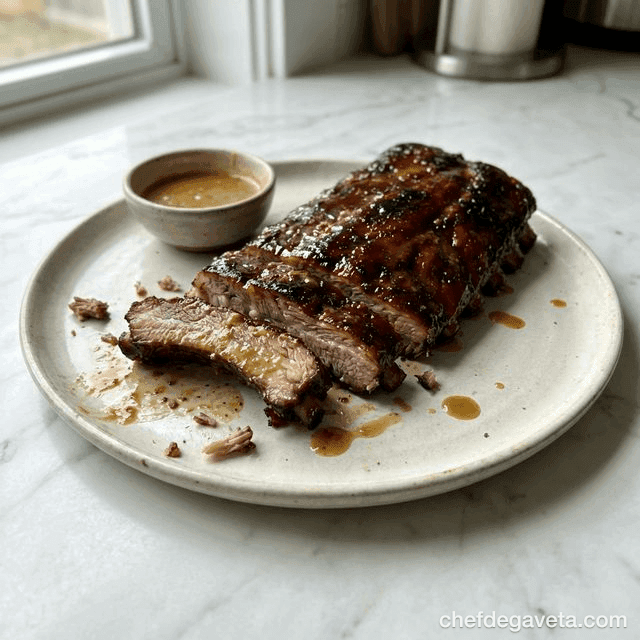 Costela Suína com Mel e Mostarda na Air Fryer