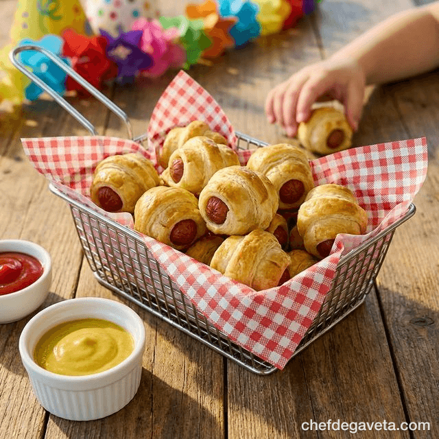 Enroladinho de Salsicha na Air Fryer