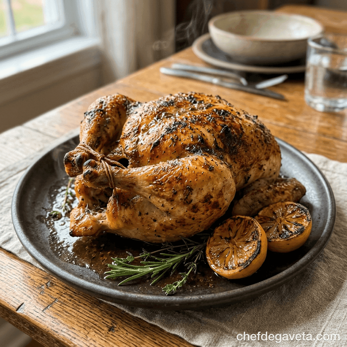 Frango Inteiro na Air Fryer Dourado e Suculento