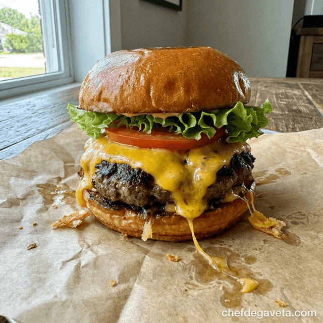 Hambúrguer Artesanal na Air Fryer