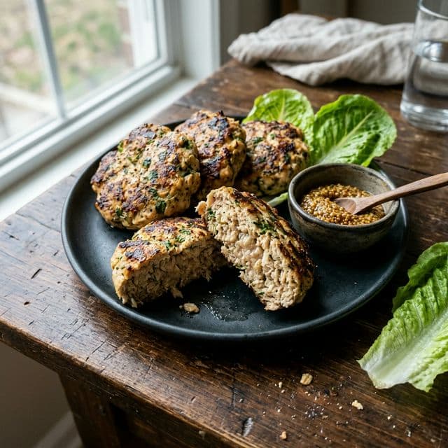 Hambúrguer Fit de Frango com Aveia