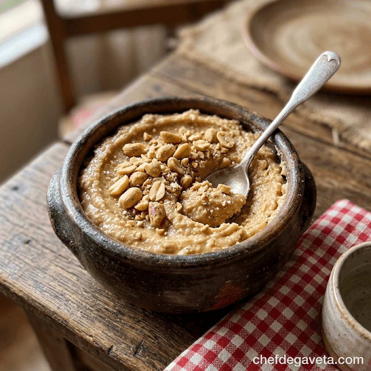 A Receita de Colher Que Derrete na Boca, servido em prato branco sobre mesa de madeira — festa junina, Sobremesa