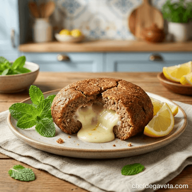 Quibe de Forno Recheado Express, organizado em pote de marmita — marmitas da semana, carnes