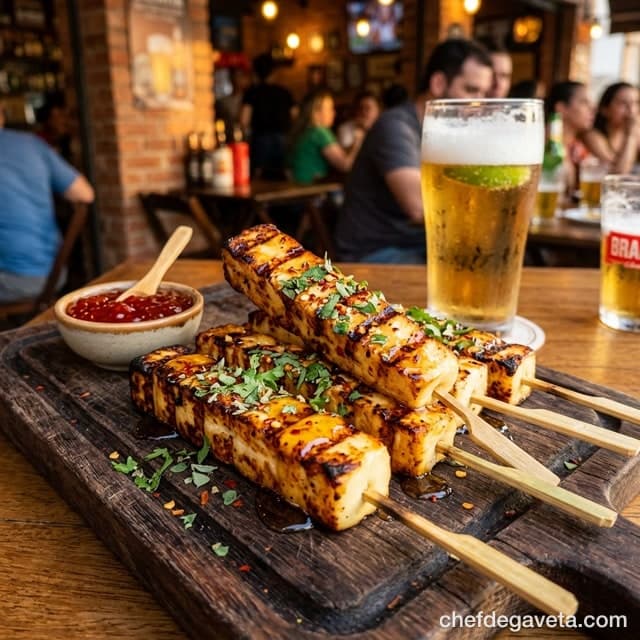 Queijo Coalho na Air Fryer — Espetinho Perfeito