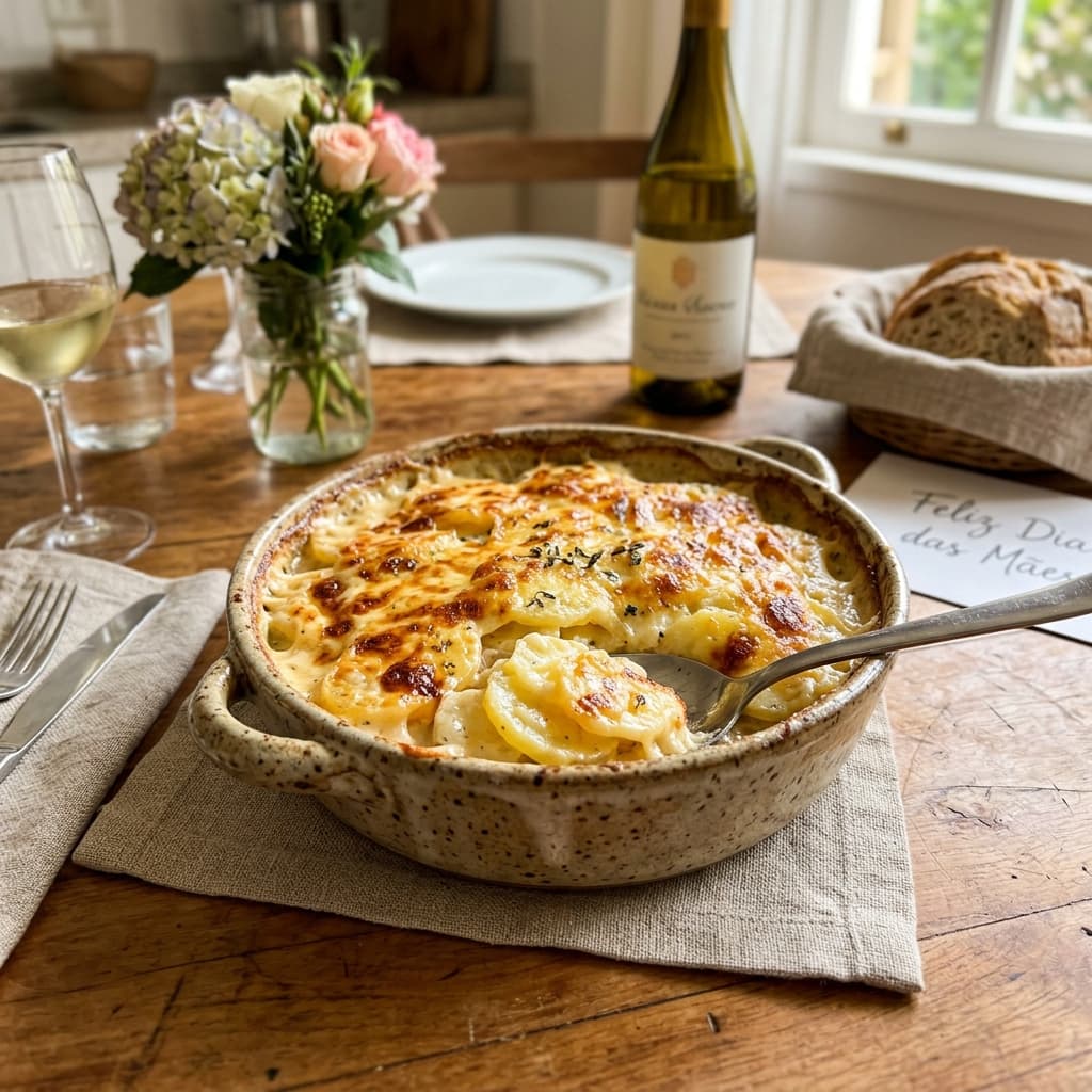 Batata Gratinada na Air Fryer (Cremosa e Dourada)