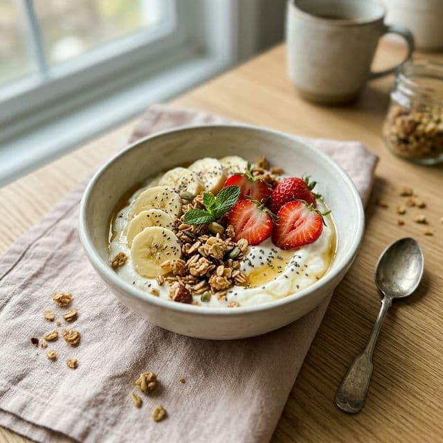 Bowl Fit de Iogurte com Frutas e Granola