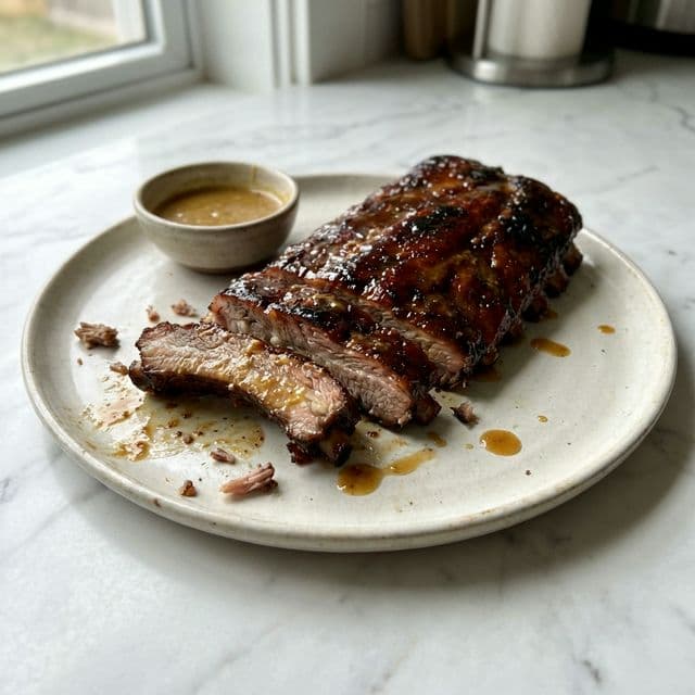 Costela Suína com Mel e Mostarda na Air Fryer