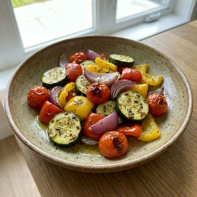 Legumes Assados Mediterrâneos na Air Fryer