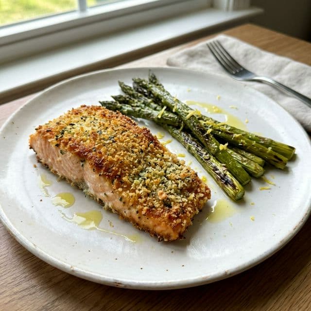 Salmão com Crosta de Ervas na Air Fryer